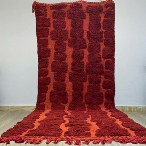 AMAZING MOROCCAN ORANGE Rug - Handmade Morrocan Rug, Authentic Berber Rug, Bohemian Style Rug For Living Room .