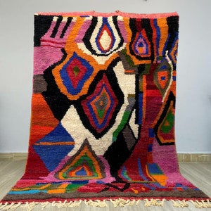 Morrocan Rug, Moroccan Rug for living room, Area Rug 8x10, Handmade Moroccan Wool Rug, Moroccan Berber Carpet, Wool Beni Ourain Rug, rugs