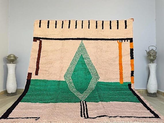 Hand-knotted texture , Persian Design, Boho Sofa Blanket , New Design rug, Famerugs ,Picnic Blanket Rug
