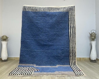 Handgewebter Marokkanischer Berber Teppich: Tribal Wollteppich, Sondergröße