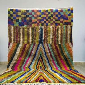 Costum Colorful Moroccan  Rug, Authentic Moroccan rug, Berber Carpet, Genuine Wool rug, Handmade rug Amazing Multicolored Rug - Custom Rug