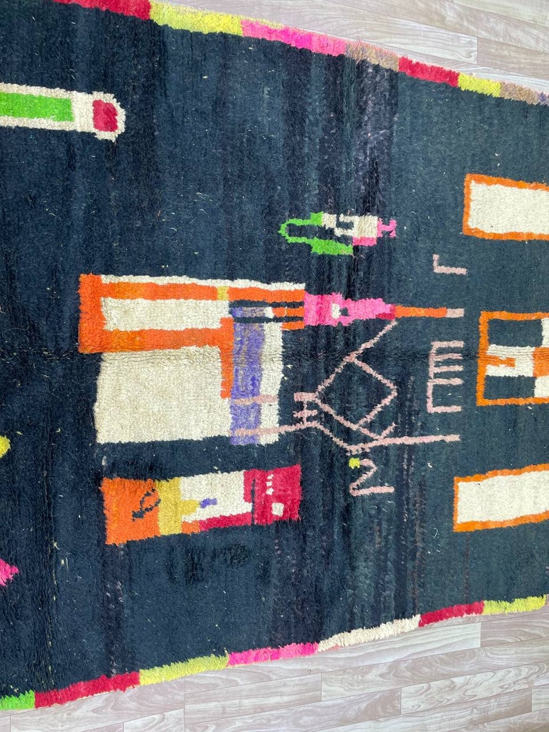 Natural Ivory Wool Moroccan Inspired Rug Hand Woven Bohemian Decor