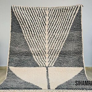 Moroccan rug handmade - Custom Berber rug - Beni ourain rug - Wool rug - Moroccan area rug - Morocco rug - Living room rug - Minimalist rug