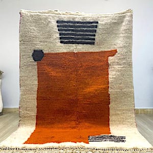 Orange rugs for living room modern - orange rugs for the bathroom - handmade rug living room - handmade rug wool - moroccan rug solid .