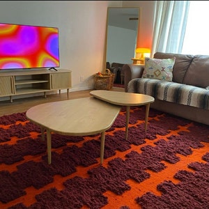 Marokkanischer Teppich, Teppich für Wohnzimmer, handgefertigter Teppich, Wollteppich von Beni Ourain, bunter Berberteppich, individueller Teppich 8x10