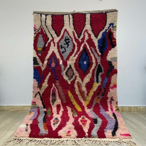 Moroccan Rug, Beni Ourain Colorful Rug, Wool Rug, Checkered Rug, Handmade Rug, Custom Beni Ourain rug, Style Moroccan Rug , Custom rug