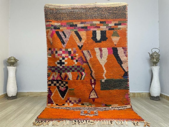 Amazing rugs for living room - rugs moroccan - Orange rug - Morrocan rug - Custom Handmade rug - tapis - Tapis marocain pour le salon