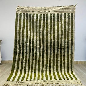 MOROCCAN GREEN RUG, beni ourain rug, hand knotted rug , Rug For Living Room, Beni Carpets Moroccan Rug , Custom Rug 10x12
