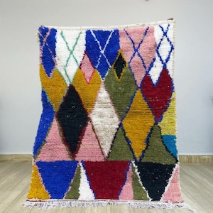 Rugs custom moroccan colorful rug, Beni Ourain Rugs, Moroccan Rug, White Carpet, handmade rug modern, christmas houses png, christmas gift