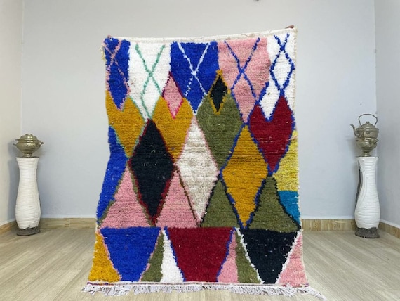 Rugs custom moroccan colorful rug, Beni Ourain Rugs, Moroccan Rug, White Carpet, handmade rug modern, christmas houses png, christmas gift