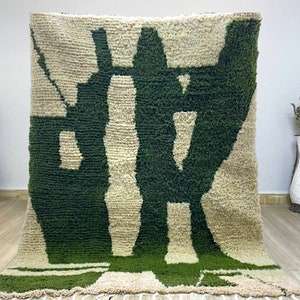Moroccan rug Green - Handmade rug - Moroccan berber rug - Beni ourain rug - Morocco rug - Moroccan area rug - Custom Green rug - Wool rug