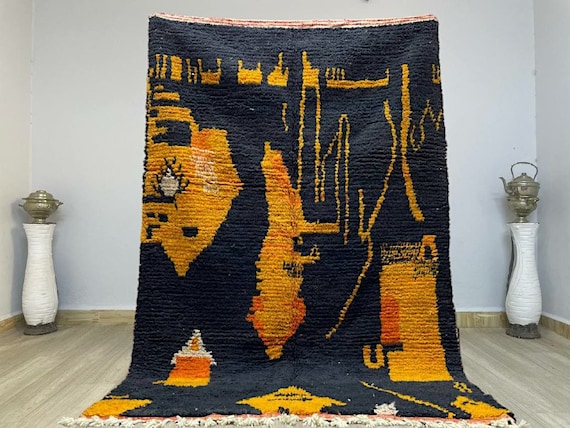 Handmade Moroccan Rug 10x14 - Shag Rug Bohemian Style Boho Rug For Living Room - Home decor items - Personalize Gifts