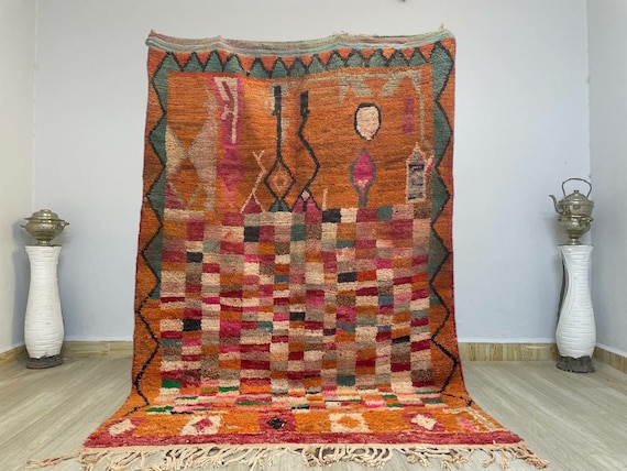 moroccan rugs checkered, custom rugs for bedroom, orange area rugs 8x10, custom rug size, handmade rug woolarea rugs for living room