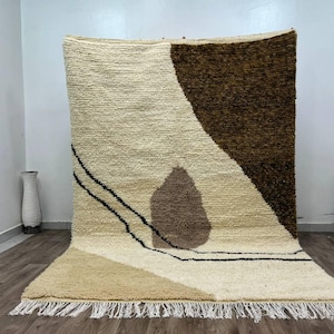 AMAZING MOROCCAN Rug for living room - Handmade Morrocan rug - Custom Moroccan Rug - beni ourain rug - tufted Berber Rug for bedroom