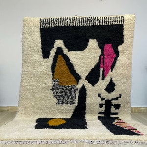 Amazing Moroccan rug - Handmade Custom rug - Boujaad rug - Moroccan berber rug - Moroccan area rug - Morocco rug - Berber rug - wool rug