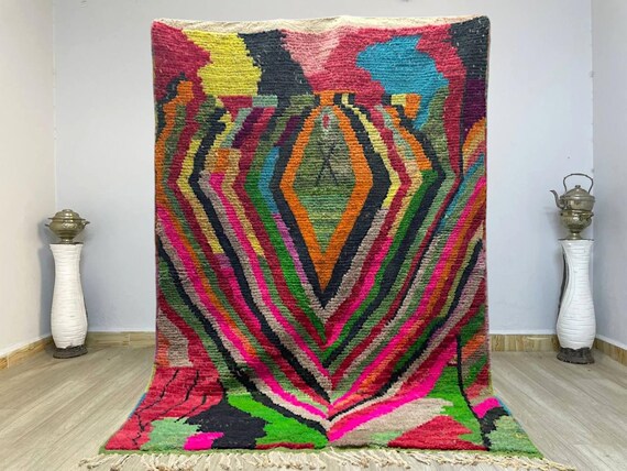 Moroccan rug Berber - Handmade Morrocan rug - Beni ourain rug - Authentic rug - bohemian Style rug for living room - rugs for bedroom