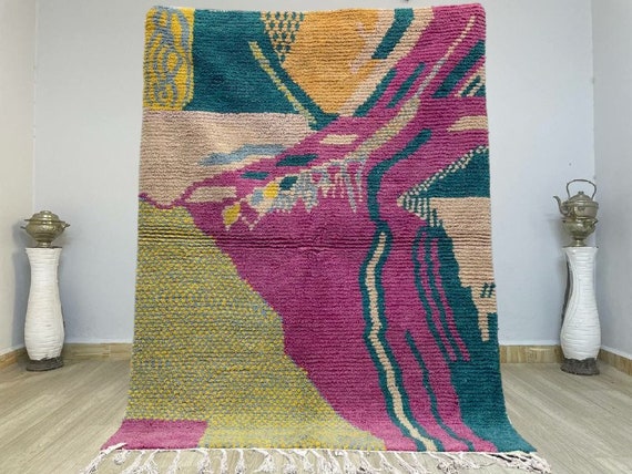 Custom Pink Boujaad rug, Orange Morrocan rug, Soft shag wool rug, Moroccan Berber rug, Bohemian rug, Custom sized rug in ALL SIZES