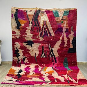 Amazing Moroccan Wool Rug , Rug for living room , Handmade area rug , Wool Beni Ourain Rug , Colorful berber Rug , Custom Area Rug