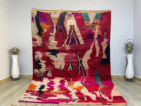 Amazing Moroccan Wool Rug , Rug for living room , Handmade area rug , Wool Beni Ourain Rug , Colorful berber Rug , Custom Area Rug