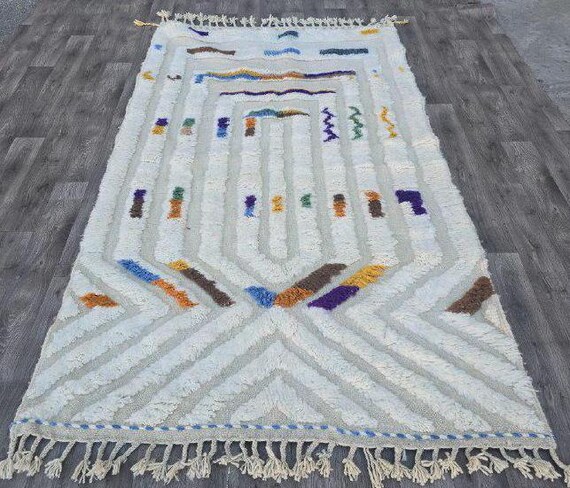 Beni ourain rug, Authentic Moroccan rug, Berber carpet, Genuine Wool rug, Handmade rug, Beni ourain style, Area rug, morrocan rug, Teppich