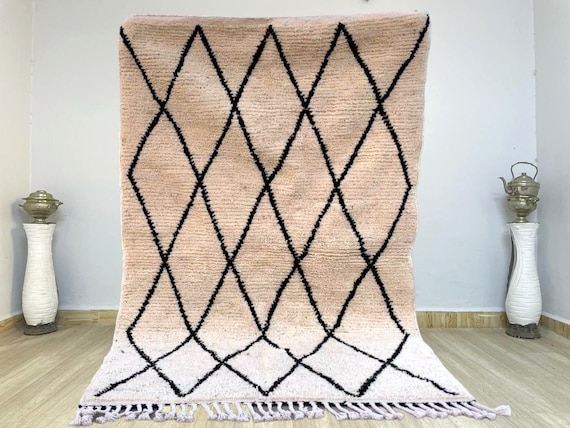 Hand Knitted Chunky Wool Area Rug, Ivory/Off White, Geometric Dhurrie, Area rug, Natural, Boho