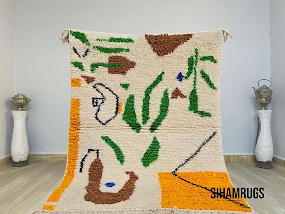 Moroccan ivory rug - Beni ourain rug - Custom Berber rug - Handmade rug - Wool rug - Moroccan area rug - Morocco rug - Handmade moroccan rug