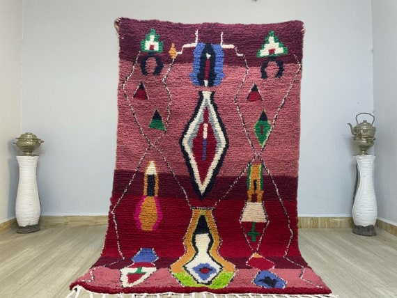 Moroccan pink and orange rugs | Morocco Rug | orange carpet | pink rugs | Pink and Orange Rugs for living room | Rug for Bedroom Aesthetic