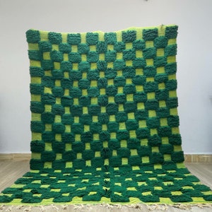 Moroccan Rug, Beni Ourain Colorful Rug, Wool Rug, Checkered Rug, Handmade Rug, Custom Beni Ourain rug, Style Moroccan Rug , Custom rug