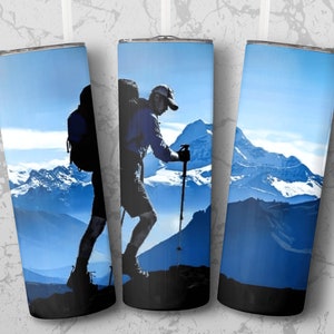 Adventure Awaits Tumbler Wrap | Great for Hiking Lovers | Instant Download PNG Included