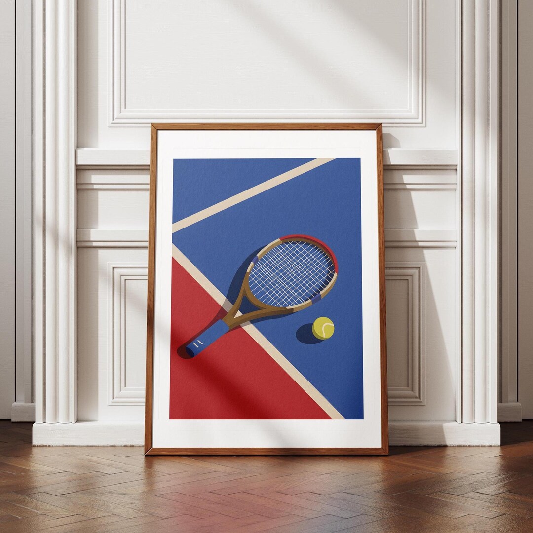 Sports Poster | TENNIS - Digital File | Minimalist Tennis Racket Print ...