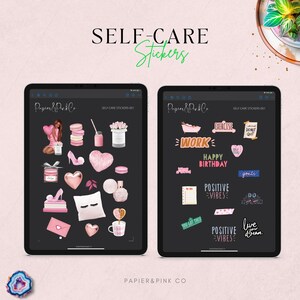 Digital Self-Care Stickers, Planners and Journals Stickers, Self-Care Practices, Self-Care Journey