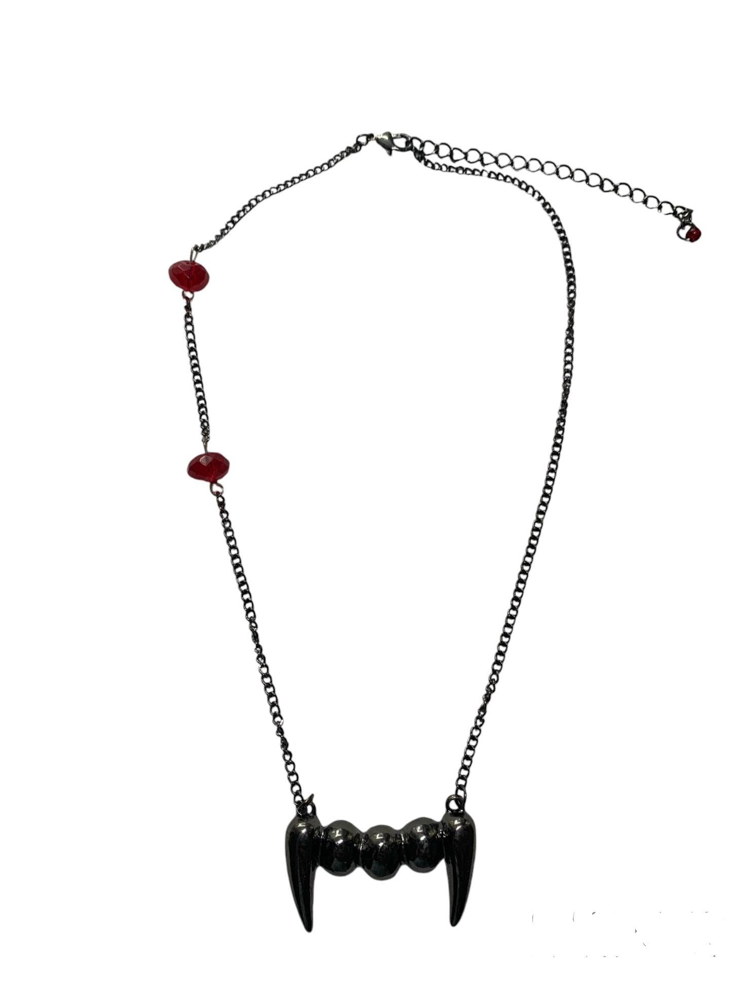 Rock Rebel Vampire Fang Necklace Buy Metal Vampire Teeth Online In