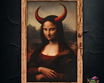モナ・リザの角のウォールアート、ゴシック調のウォールアート装飾