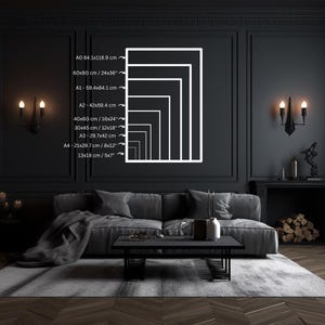 May include: A white graphic on a black background shows the different sizes of paper, including A0, A1, A2, A3, and A4, with their corresponding measurements in inches and centimeters.