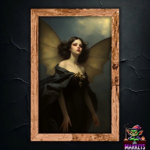 Gothic Vampire Painting - Young Woman Vampire Poster Print