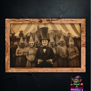 Freakshow Carnival Vintage Gothic Photo - Creepy Freakshow Circus Art, Retro Horror Photography Print