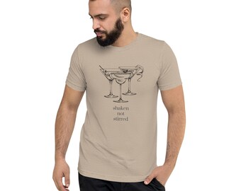 SHAKEN NOT STIRRED - Short Sleeve Graphic T-Shirt - vacation - Las Vegas - gift - cocktails - martini