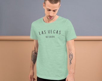 LAS VEGAS NEVADA (Light Colors) - Unisex Graphic Short Sleeve T-Shirt - vacation - gift