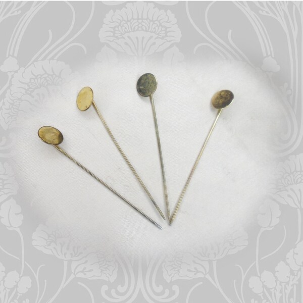 Vintage Stickpin Forms, Bases, Blanks for Jewelry Making Stick Pins