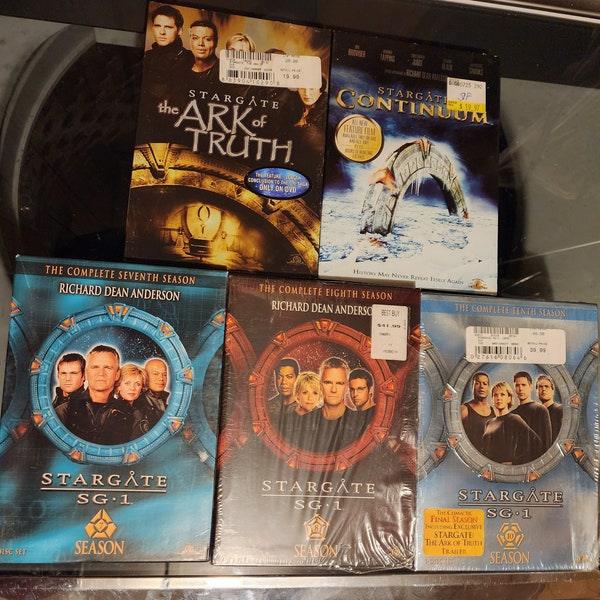 The stargate collection on DVD,5 to choose from. 3 are 5 disc sets.