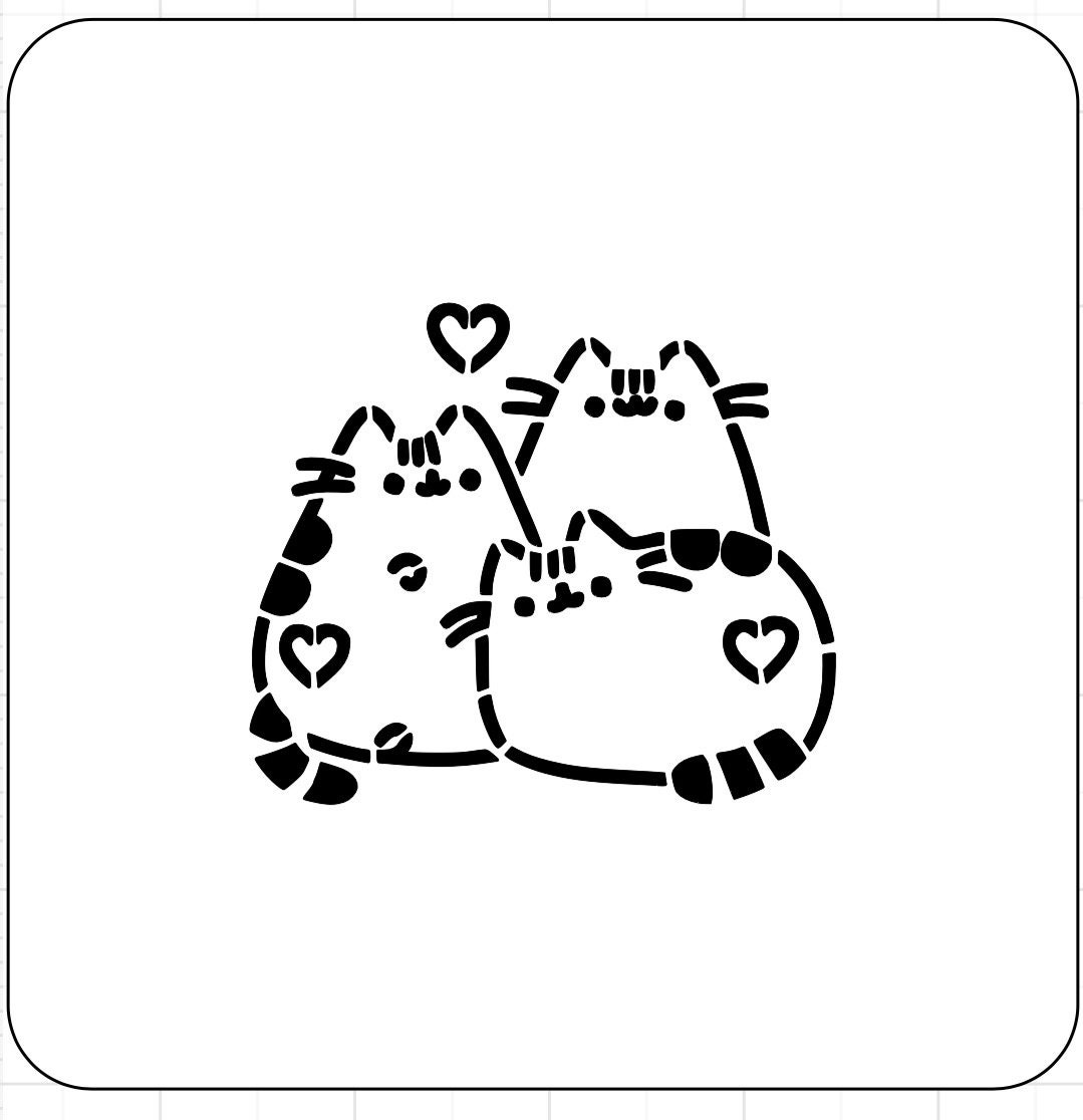 Pusheen PYO Cookie Stencil - Etsy
