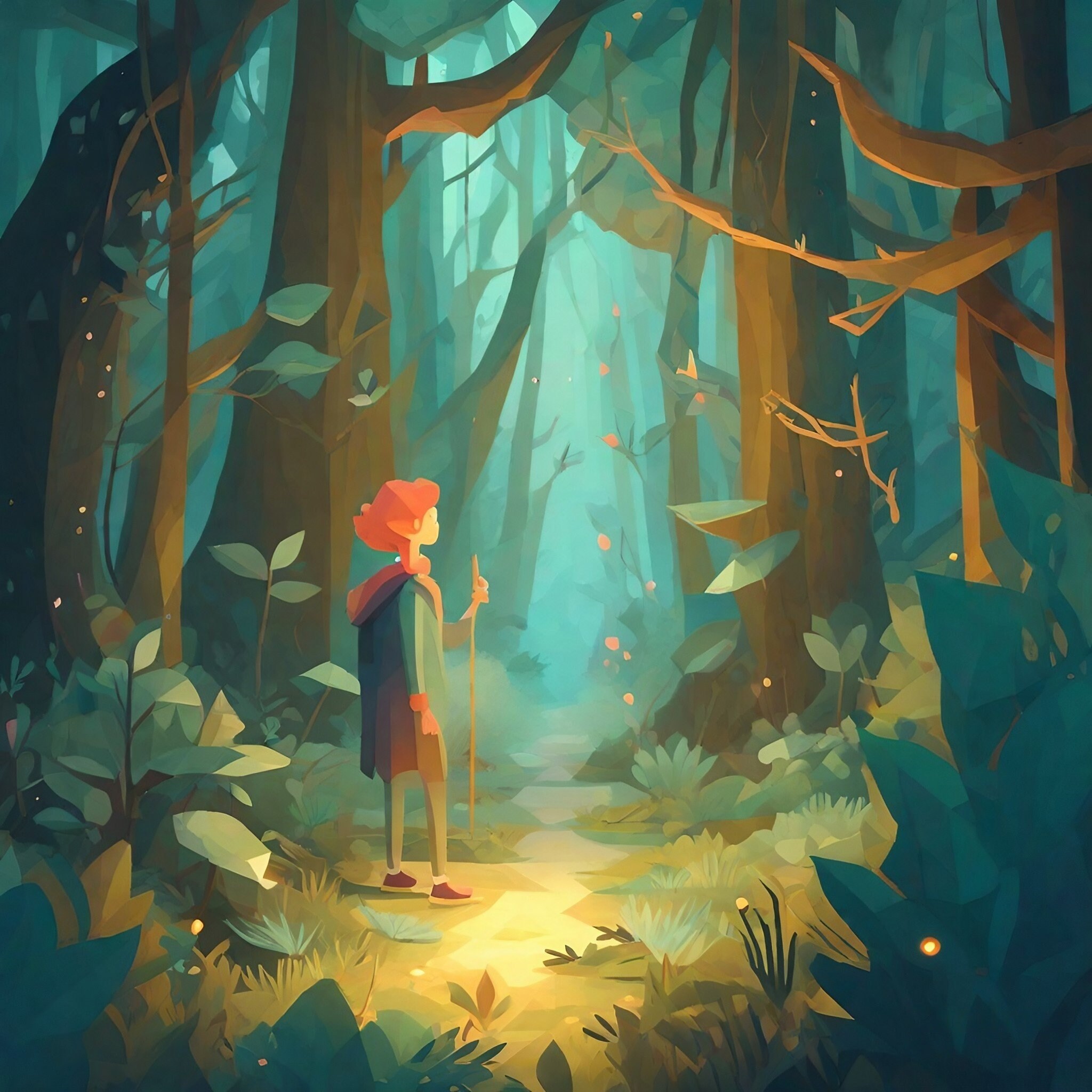 Digital Enchanted Forest Doodle Art Doodle Art Poster Etsy