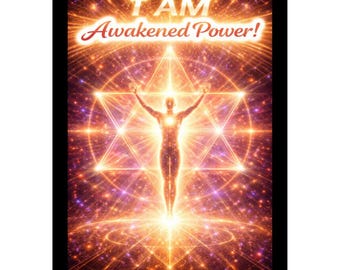I AM Awakened Power PNG Sticker | Motivational Affirmation (Digital Download)