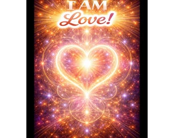 JE SUIS amour PNG autocollant | Affirmation motivante (téléchargement numérique)