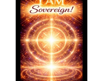 I AM Sovereign PNG Sticker | Motivational Affirmation (Digital Download)