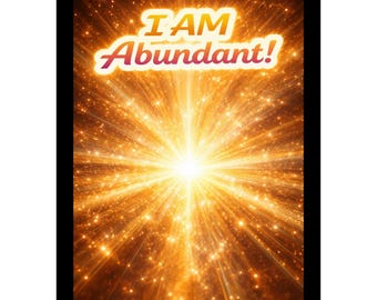 JE SUIS Abondant PNG Sticker | Affirmation motivante (téléchargement numérique)