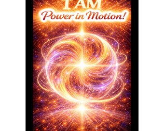 JE SUIS Power in Motion PNG autocollant | Affirmation motivante (téléchargement numérique)
