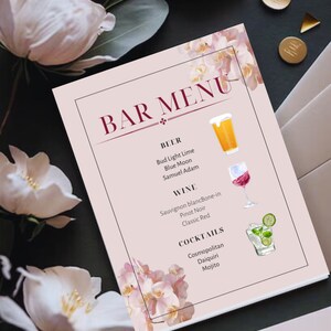 Elegant Bar Menu Template