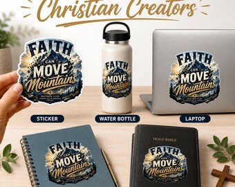 Der Glaube kann Berge versetzen Matthäus 17:20 PNG (Digital Download)