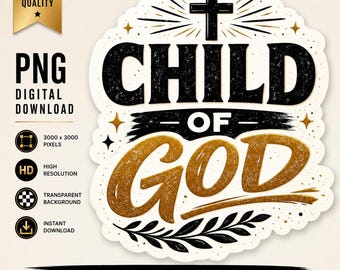 Kind Gottes PNG, Glaubensbasiertes Kunstwerk (Digitaler Download)